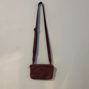 lululemon athletica Burgundy puffy Crossbody Bag